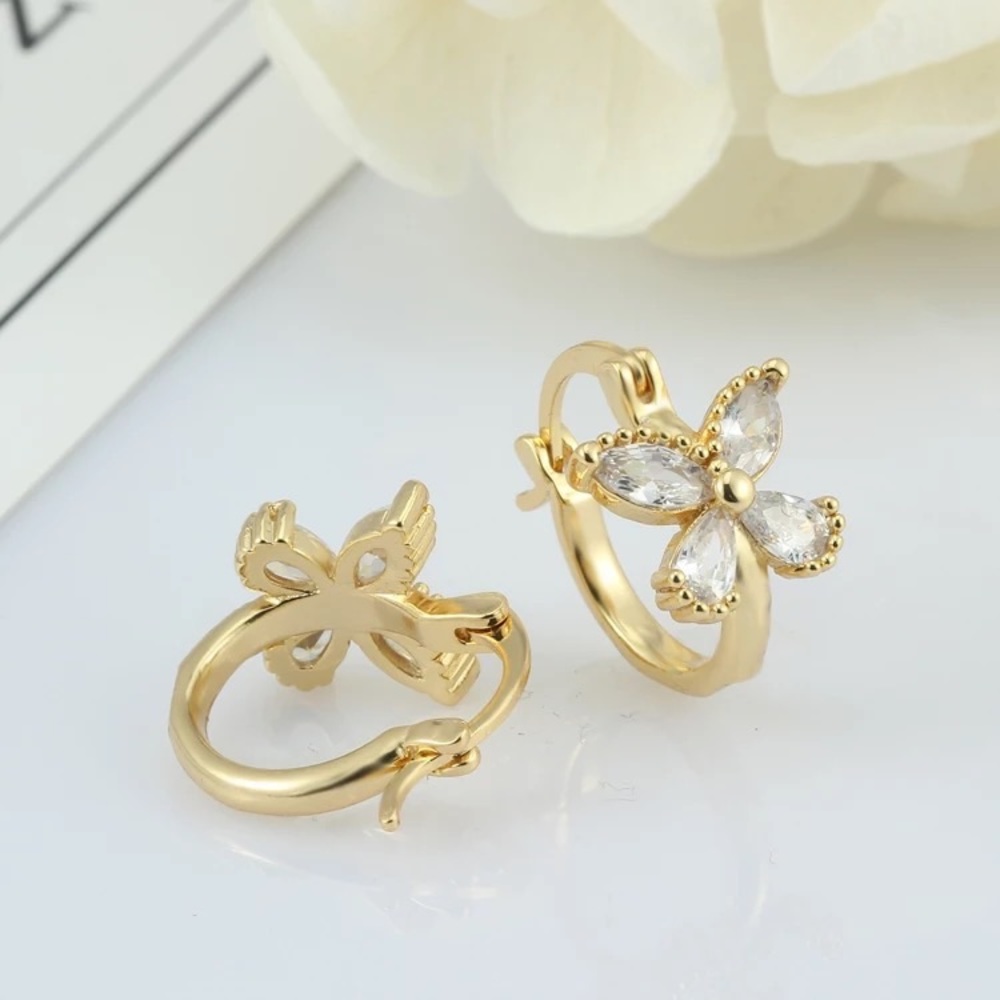 18k gold plated hoop earrings